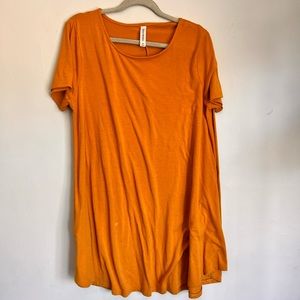 Mustard orange skater dress 2xl